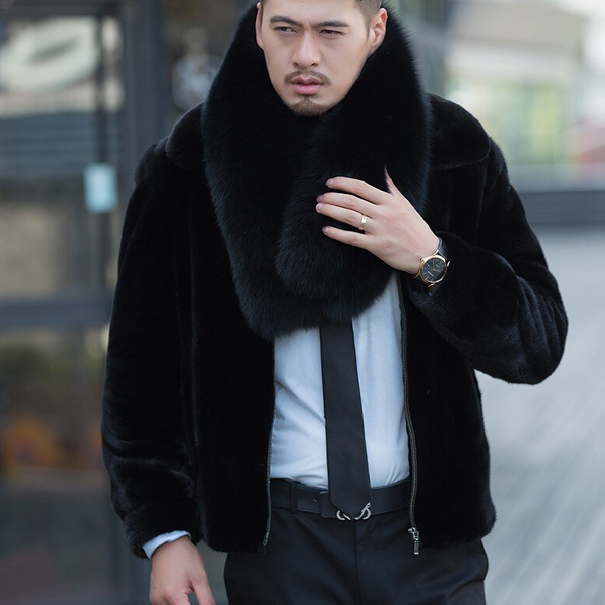 Travel Accessories Neck - Hakiki Tilki Kürk Eşarp Kış Aksesuarları