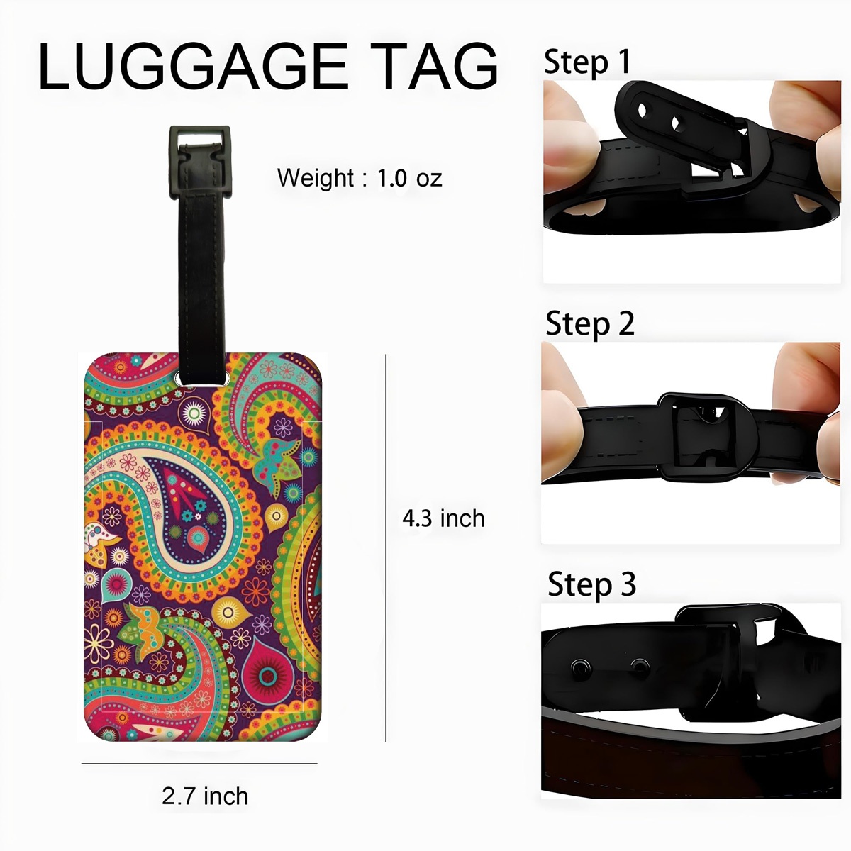 Paisley Plastik Bagaj Etiketi  - Travel Accessories List For Women incelemesi ve fiyatı